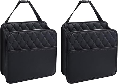 Paquete de 2 organizadores de asiento trasero para automóvil, accesorios de cuero sintético, impermeables, para automóvil, SUV, camión