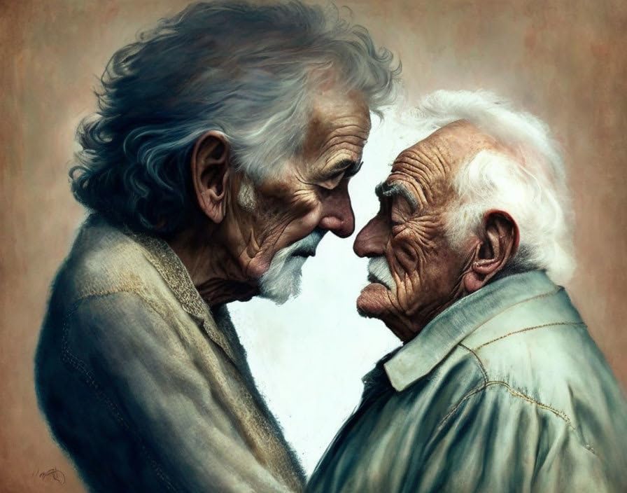 Affiche Old Man Remember First Love SERENDIPITP, art de la nostalgie