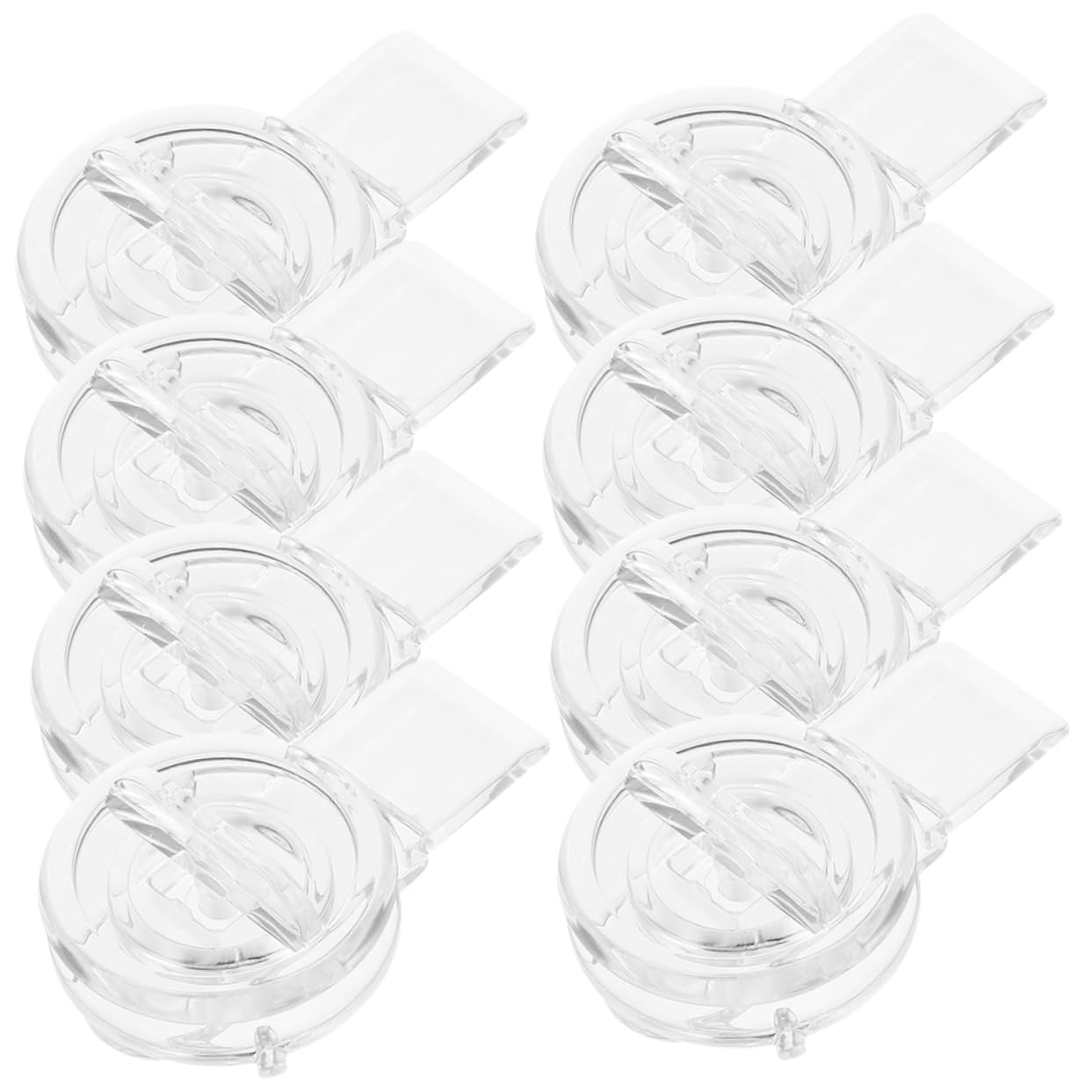 Balacoo 4sets Locking Hinge Buckle Latches for Dressing Box Jewelry Box Lock Hasp Acrylic Hinges for DIY 8pcs*4