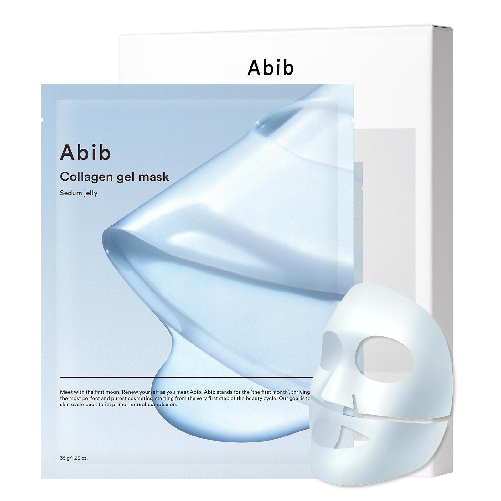 Abib Collagen Gel Mask Sedum Jelly 4 Sheets (Hydrating) I Korean Vegan Collagen, Cooling Hydrating Hyaluronic Acid Hydrogel Face Mask Skin Care