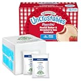 Uncrustables Peanut Butter & Strawberry Jam Sandwiches, 15 count (Frozen) - Pack of 2 (total 30 pieces)