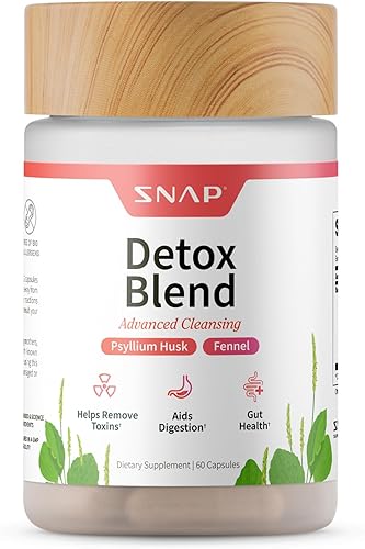 Snap Supplements Cápsulas de limpieza desintoxicante - Mezcla avanzada para desintoxicación y limpieza de todo el cuerpo, eliminar toxinas, mejorar