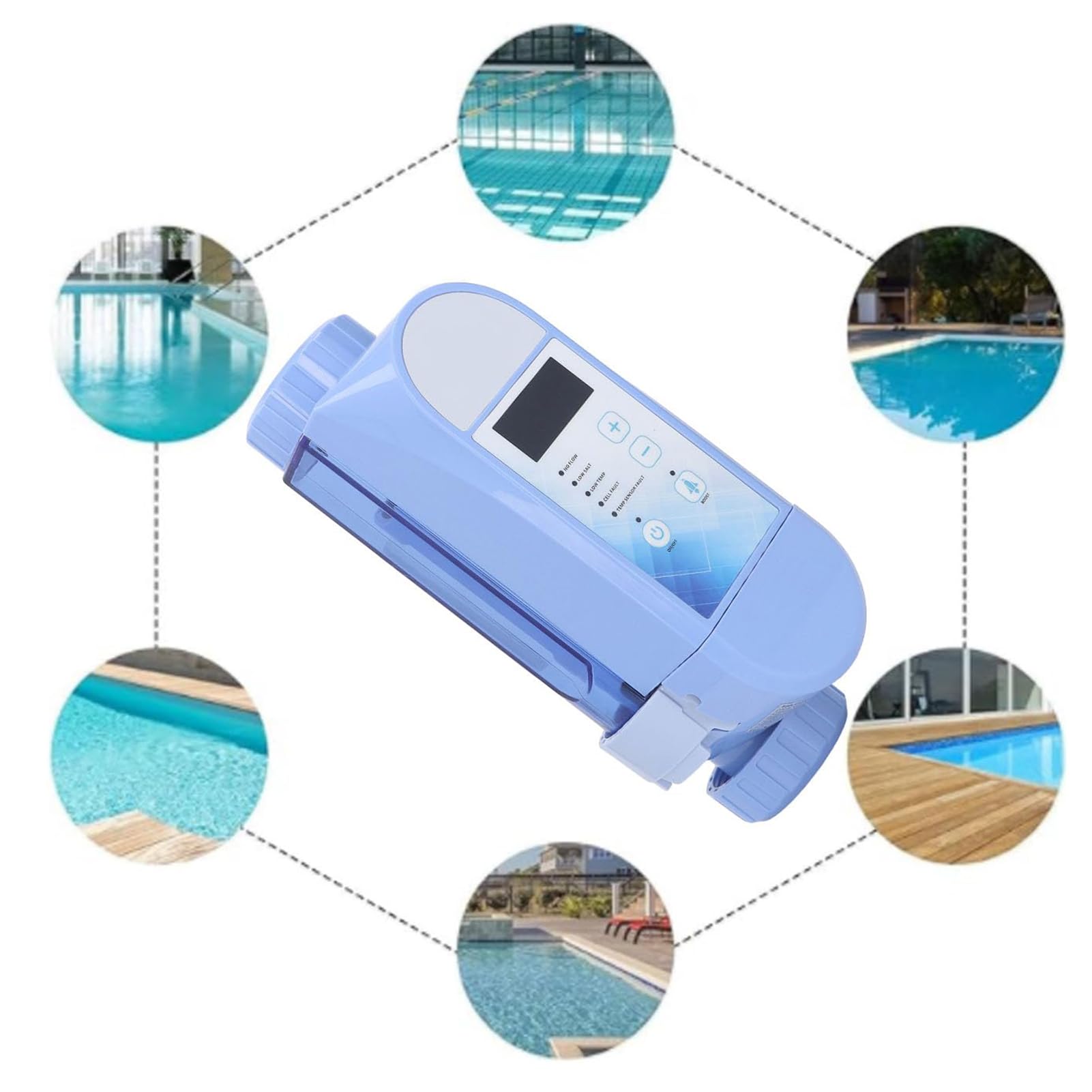 Générateur de chlore salé pour piscine, électrolytique, chlorinateur d'eau salée, capacité 4/8/12/16/20 g/h