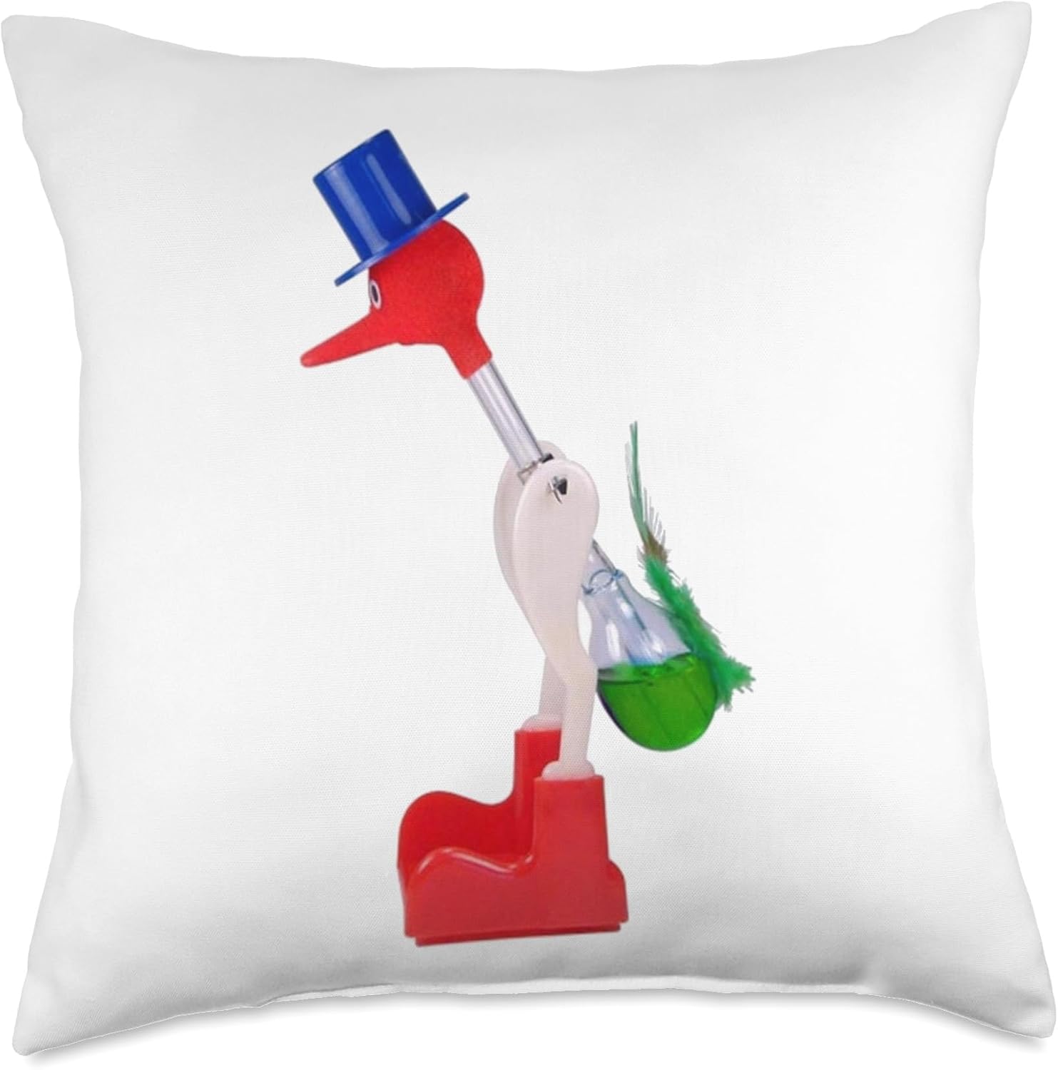 The Original Drinking Bird Throw Pillow