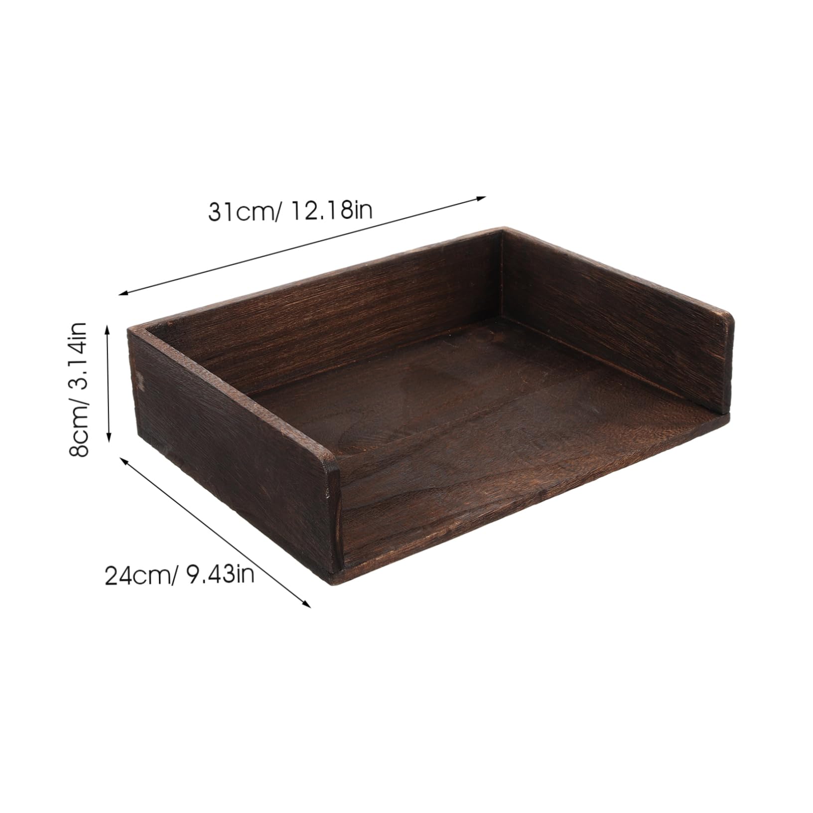 EXCEART Organizador de Escritorio Apilable de Madera, Color Café
