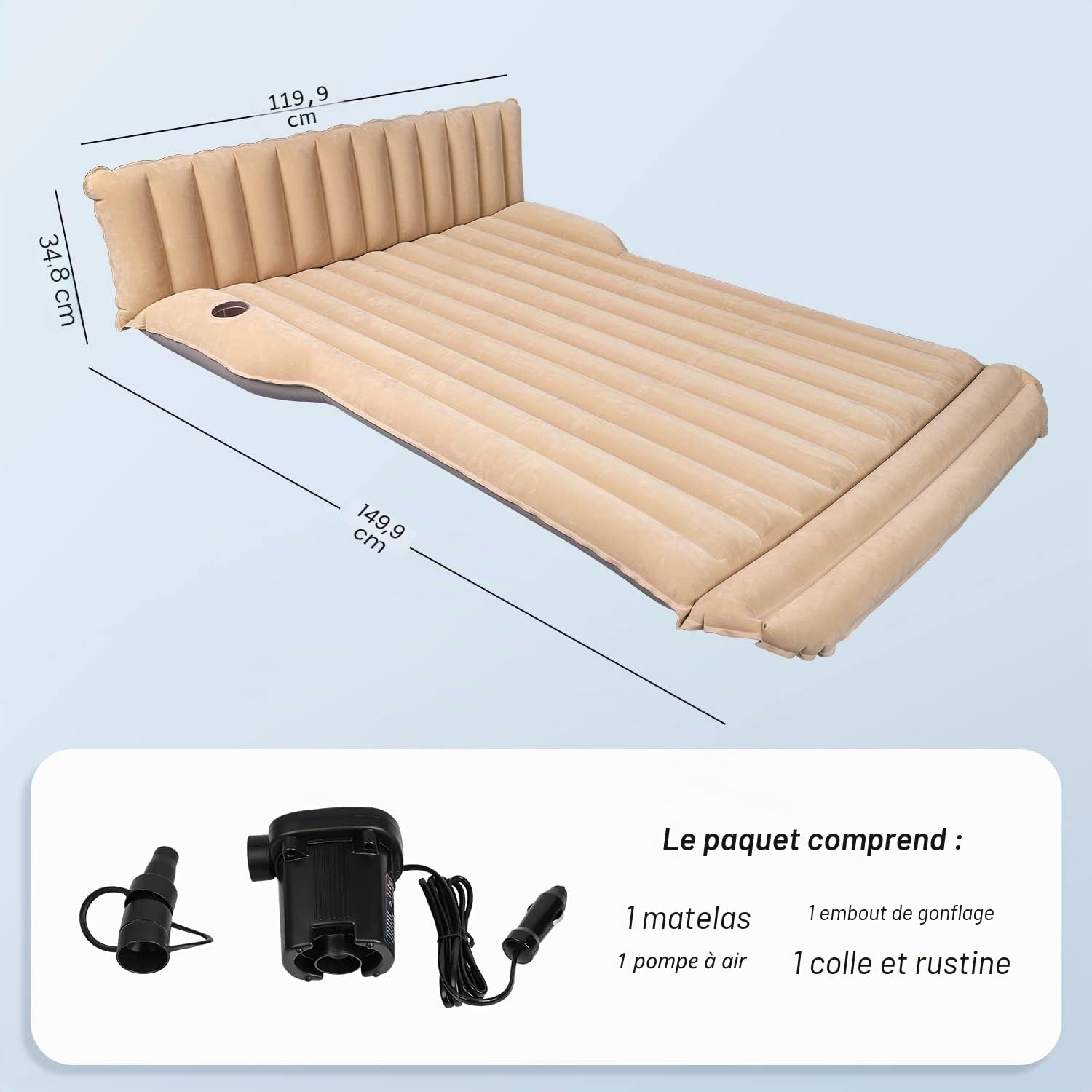 Pneumatique Model 3 Voiture Voyage Arrière Siège Air Lit Matelas Gonflable Camping Détente Sommeil pour Model 3 Model S Model X 5 seat