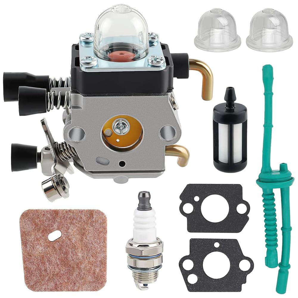 Kit de Carburador para STIHL FS55 FS55R FS55RC KM55 KM55R HL45 FS38 FS45 FS46 Accesorios para Piezas de Motor Reemplazo de Recortadora Kit de Línea de Combustible Filtro de Aire