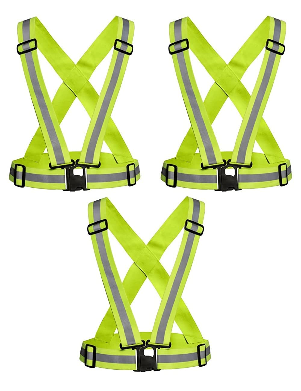 Rahul Professionals Safety High Visibility Protective Safety Cross Belt Stripes Adjustable -Green Color Pack Of 3 (B0C37B8GVH) Amazon Price History, Amazon Price Tracker