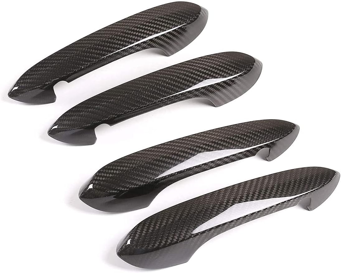 Real Carbon Fiber Car Exterior Outside Door Handle Frame Cover Trim Sticker for BMW 3 5 6 Series GT X3 X4 X6 X7 G20 G30 G32 G01 G02 G06 G07 Auto Accessories