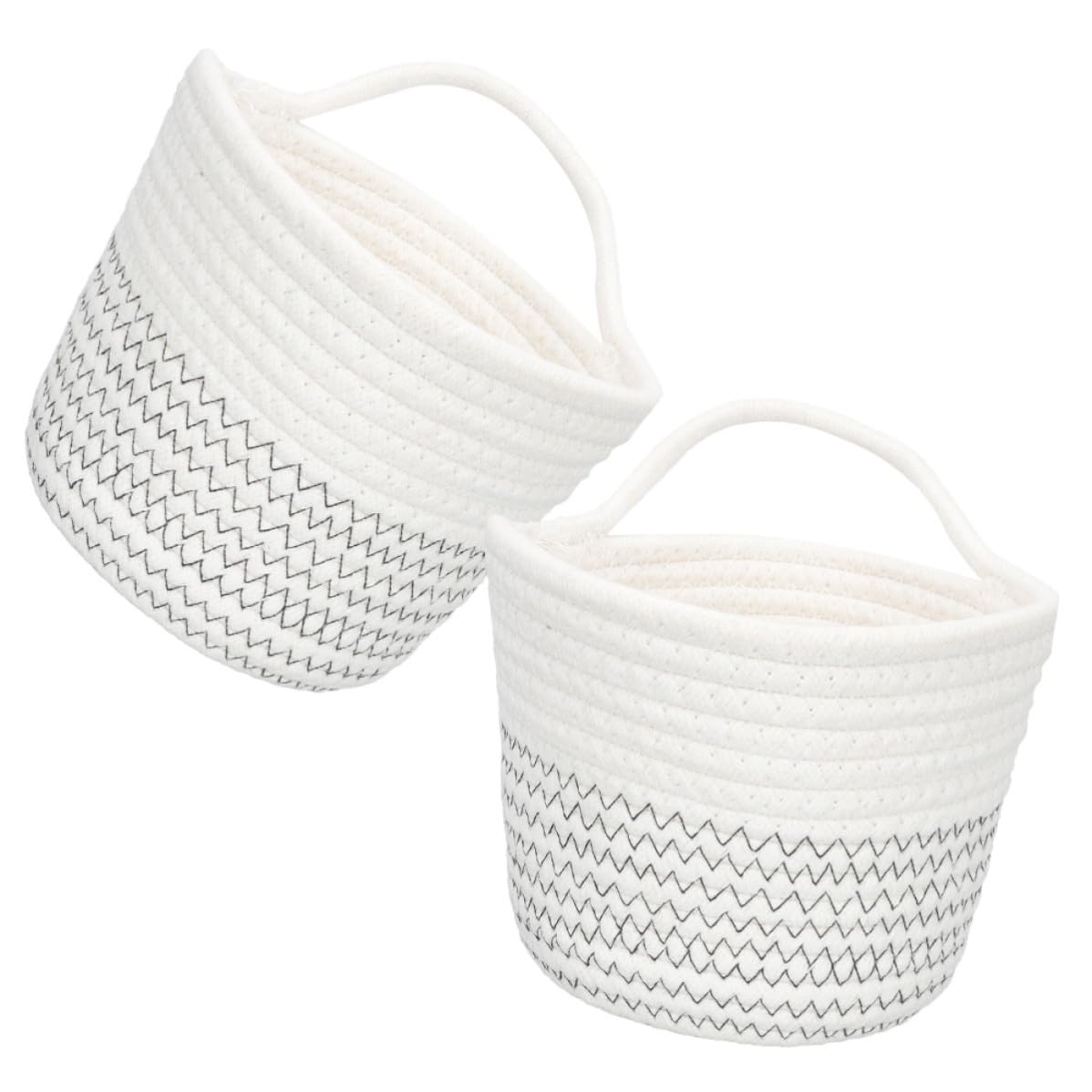 Cesta colgante tejida de algodón con diseño elegante y acabado natural exclusivo