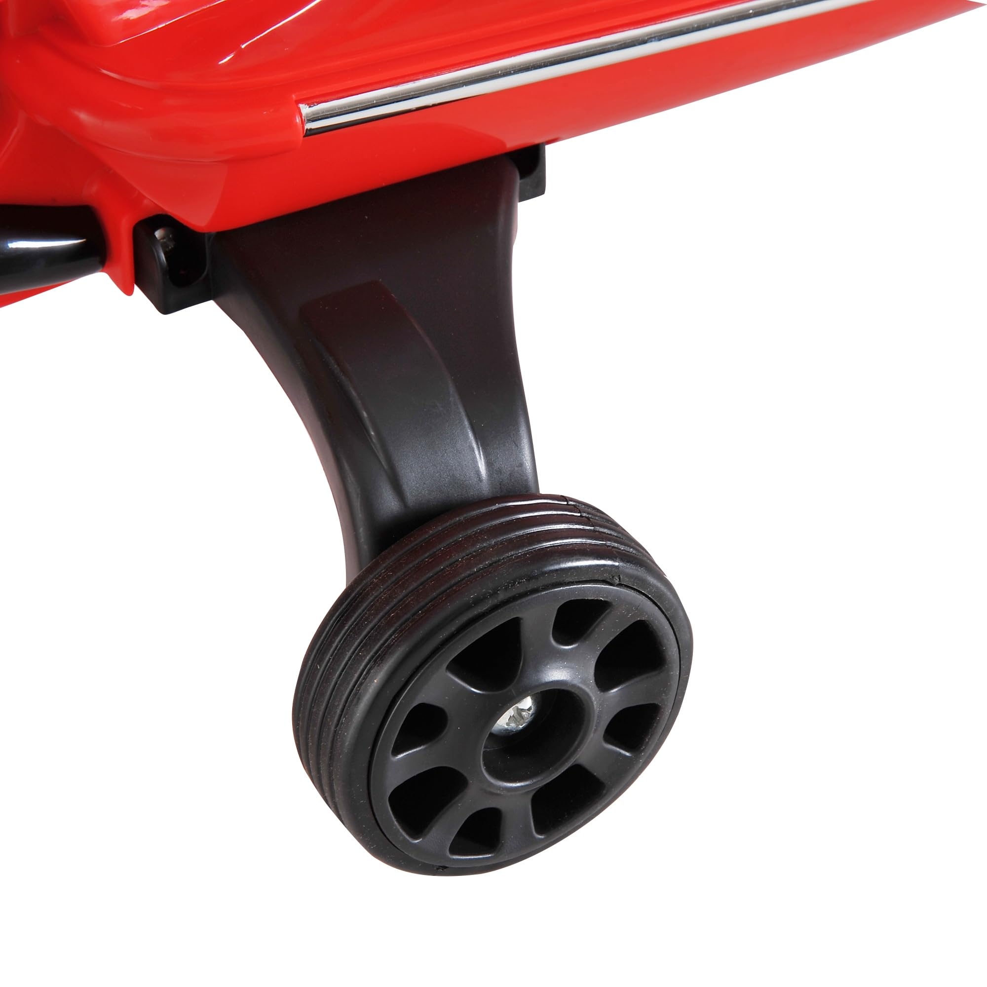 HOMCOM Moto Eléctrica para Niños 3-6 Años Vespa Batería Música 2-3 km/h Bocina Rojo