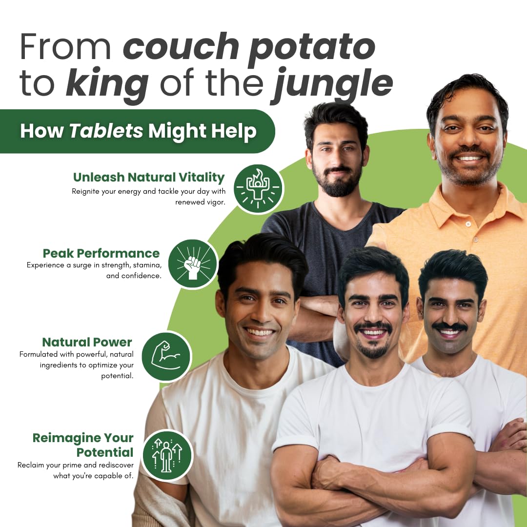 Men Booster Support Tablets | Boost Energy, Strength & Stamina | Tribulus, Ashwagandha, Ginseng, Mucuna & More (60 Tablets) Men Booster Support Tablets | Boost Energy, Strength & Stamina | Tribulus, Ashwagandha, Ginseng, Mucuna & More (60 Tablets)