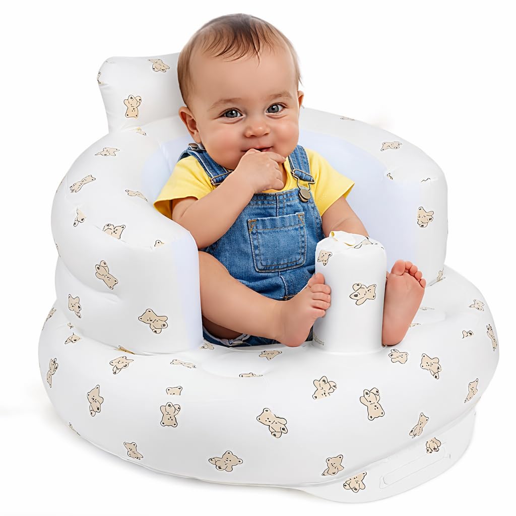 COOFANDY Learn to Sit & Floor Feeding Seat | Portable Inflatable Baby Booster Chair with Soft Cushion & Safety Support | Travel-Friendly Infant Sitting Aid for Home and Outdoors| Travel & Home Use-image-15