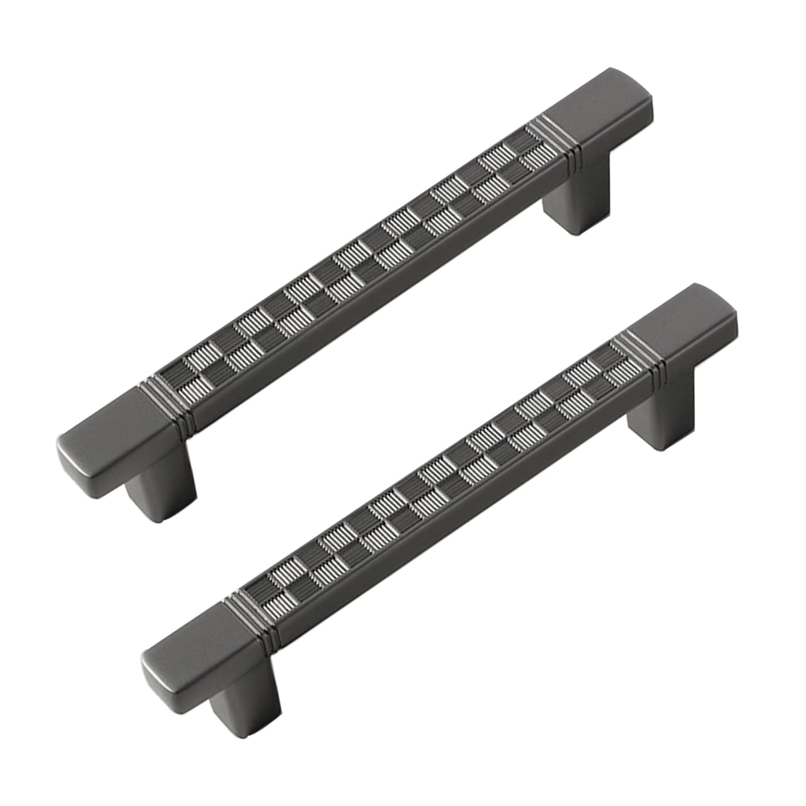 Niusabou Grey Single Hole Handle, Kitchen Cupboard Handle Cabinet Pulls 2 Pack Zincy Knobs Multiple Sizes(Hole Distance 192Mm)