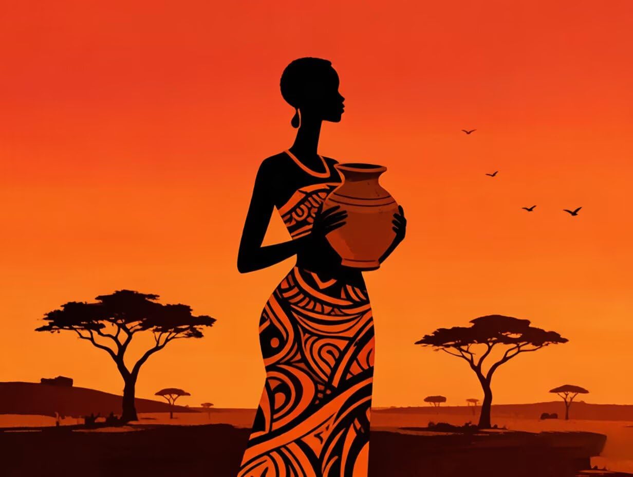 Diamond Painting Kit Donne Africane Diamond Painting Grandi 80x50cm 6-TSIAS