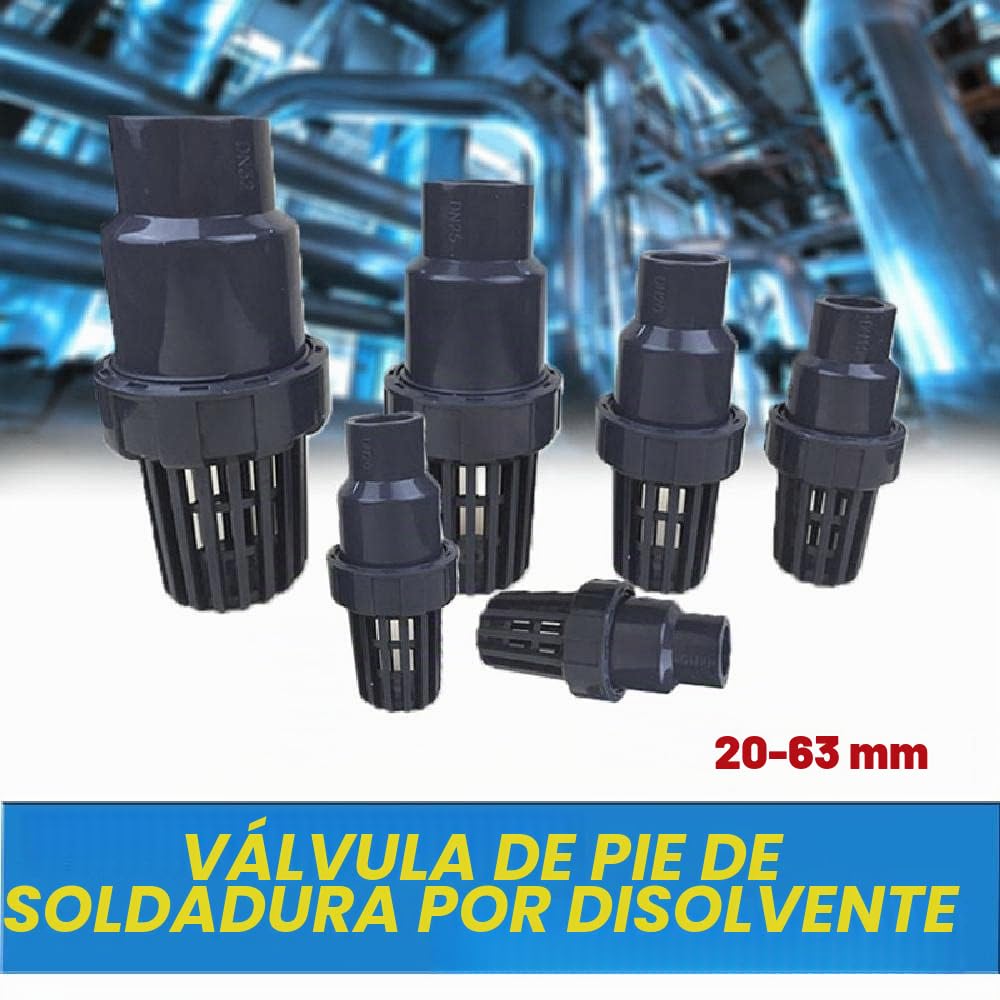 Válvula de pie de 40 mm de diámetro, colador, válvula de retención, mangueras y accesorios, herramientas para bomba de agua