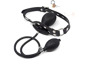 Leather Bondage Inflatable Gag Mask