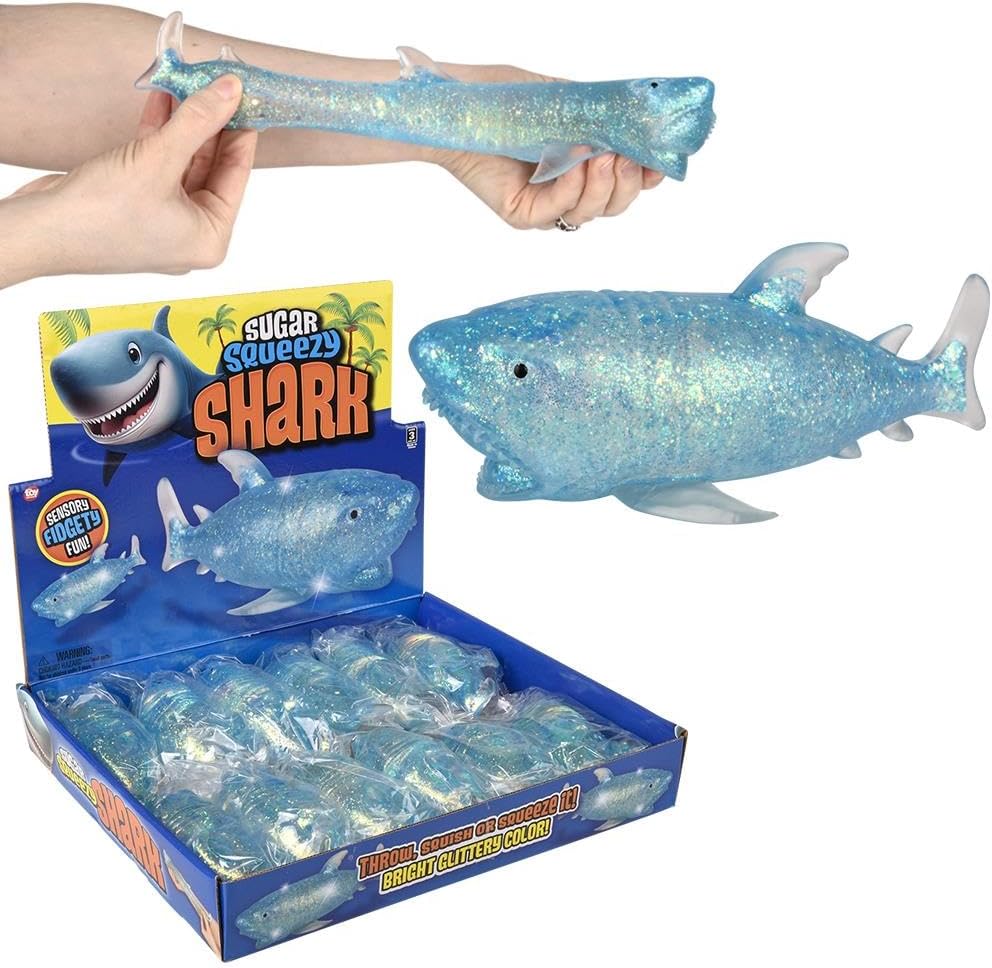Rhode Island Novelty 6" Squeezy Sugar Shark (1 Per Order, Style May Vary)