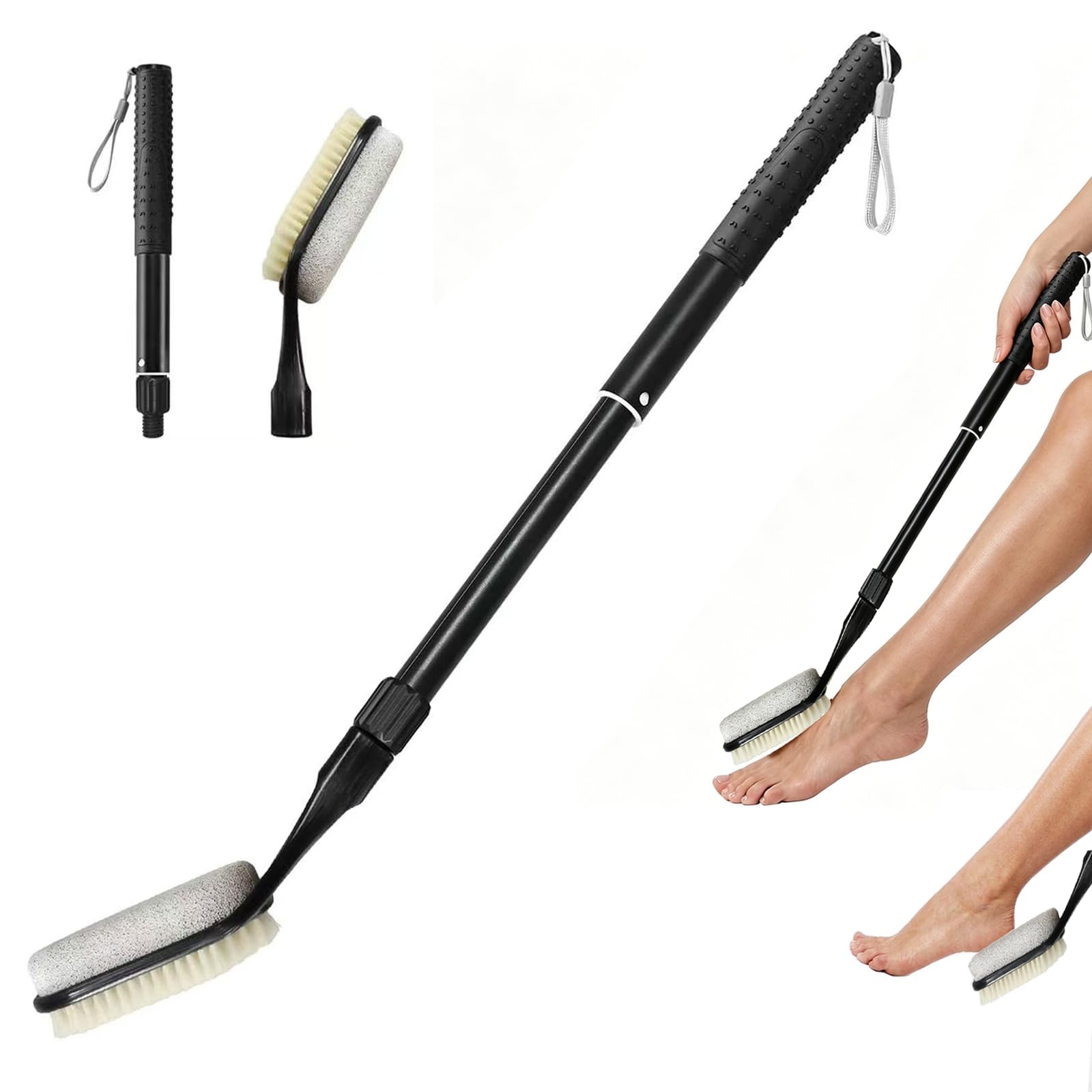 Long Handle Foot Pumice Stone for Feet Shower Callus Dead Skin Remover