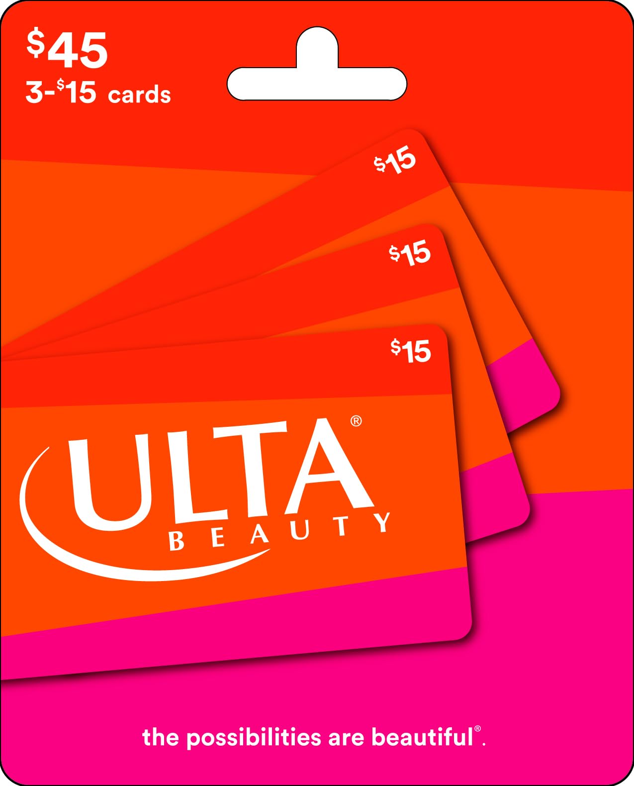 Ulta Beauty Physical Gift Cards (Multipack of 3 x $15) - $45