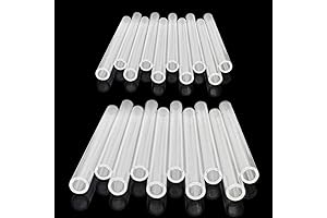20 Pcs Clear Glass Tubes 4 Inches Long 10mm OD 7mm ID...