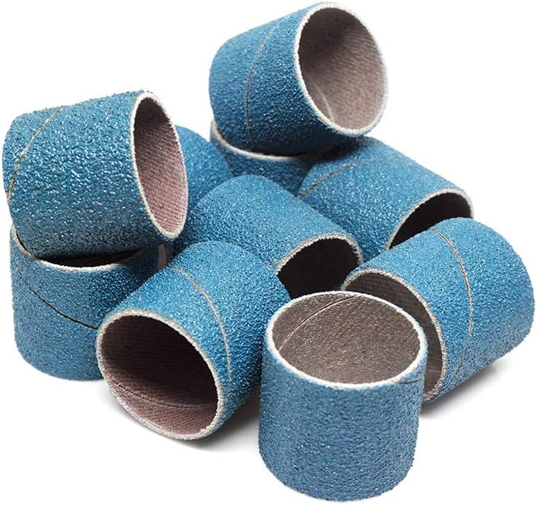 ChaRLes 100Pcs Grit 60 Sanding Drums 12Mm Sanding Sleeves Per - Foto 4