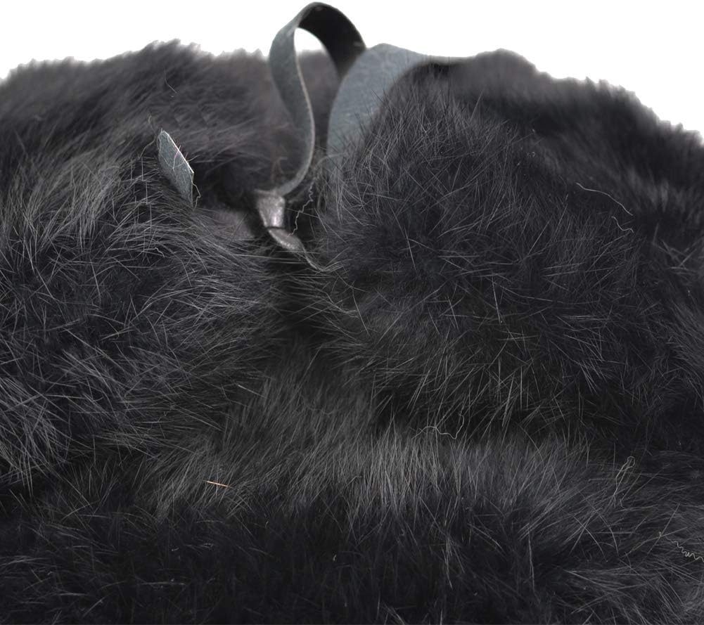 Rabbit Fur Russian Ushanka Winter Hat Trapper Ear Flaps