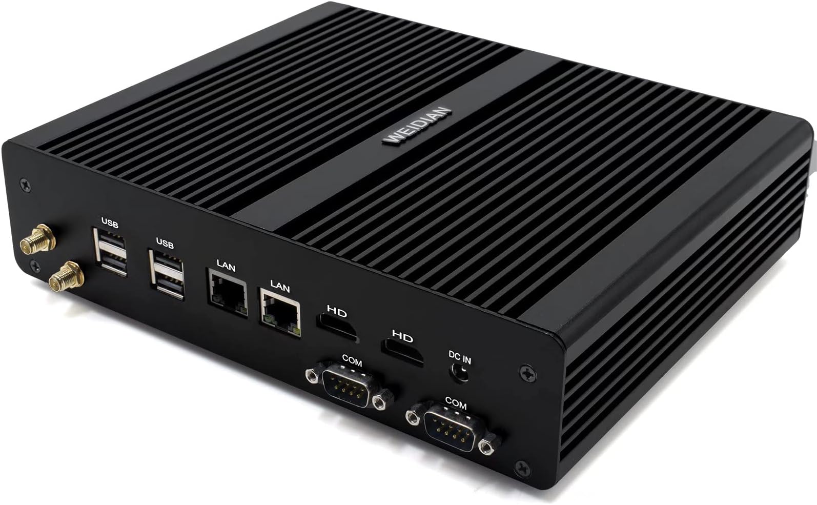 WEIDIAN Fanless Mini PC Industrial Fanless Mini PC Core i7-5500U(up to 3.00 GHz) 2Gigabit Lans 2RS232 4USB2.0+4USB3.0, Mini Desktop PC 2.4G/5G Dual WiFi 2HDMI SD SIM Card Slot(8G Ram 256G SSD)