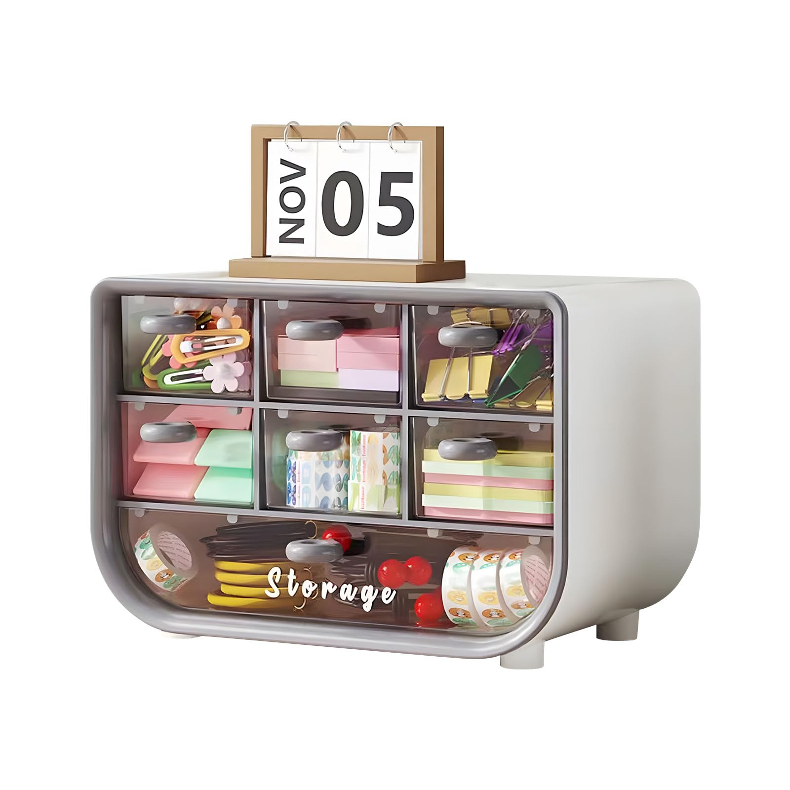 Ideal Present Clear Drawer Storage Unit Offering Quick Item Finding and Neat Arrangement on Computer Partitioned Drawer Box