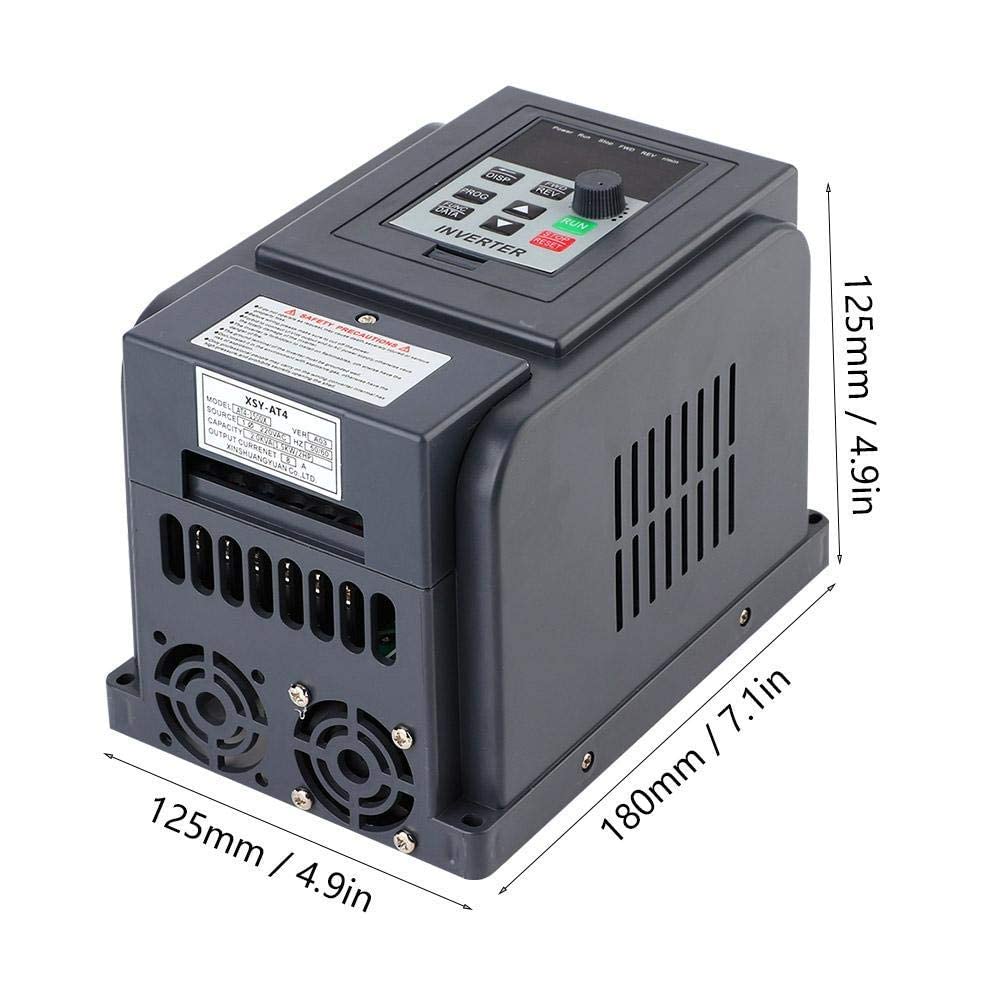 Inverseur, Monophasé 220V Entrée Triphasée 380V Sortie 1.5KW VFD Variateur de Fréquence Contrôleur de Vitesse Contrôle PWM 400Hz
