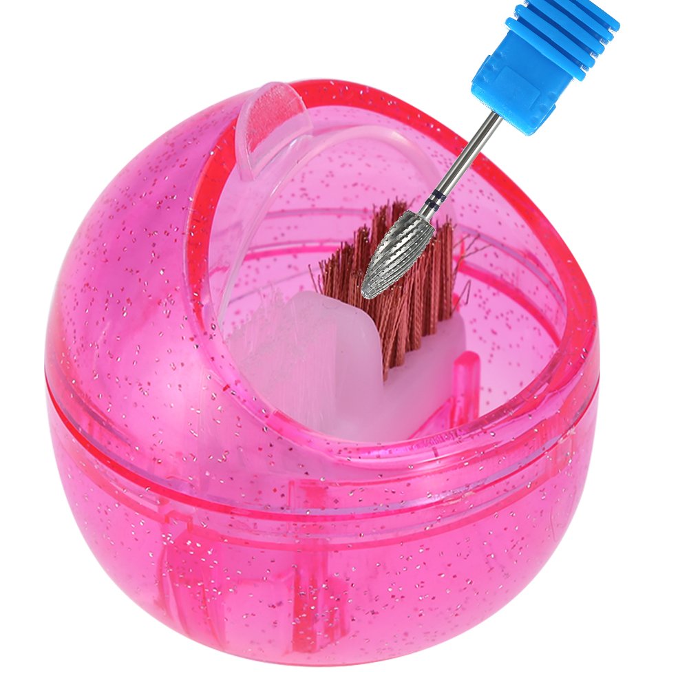 Nail Drill Bit Holder, Nail Drill Bit Cleaning Brush, Steel Wire Brush and Nylon Brush - Image 4