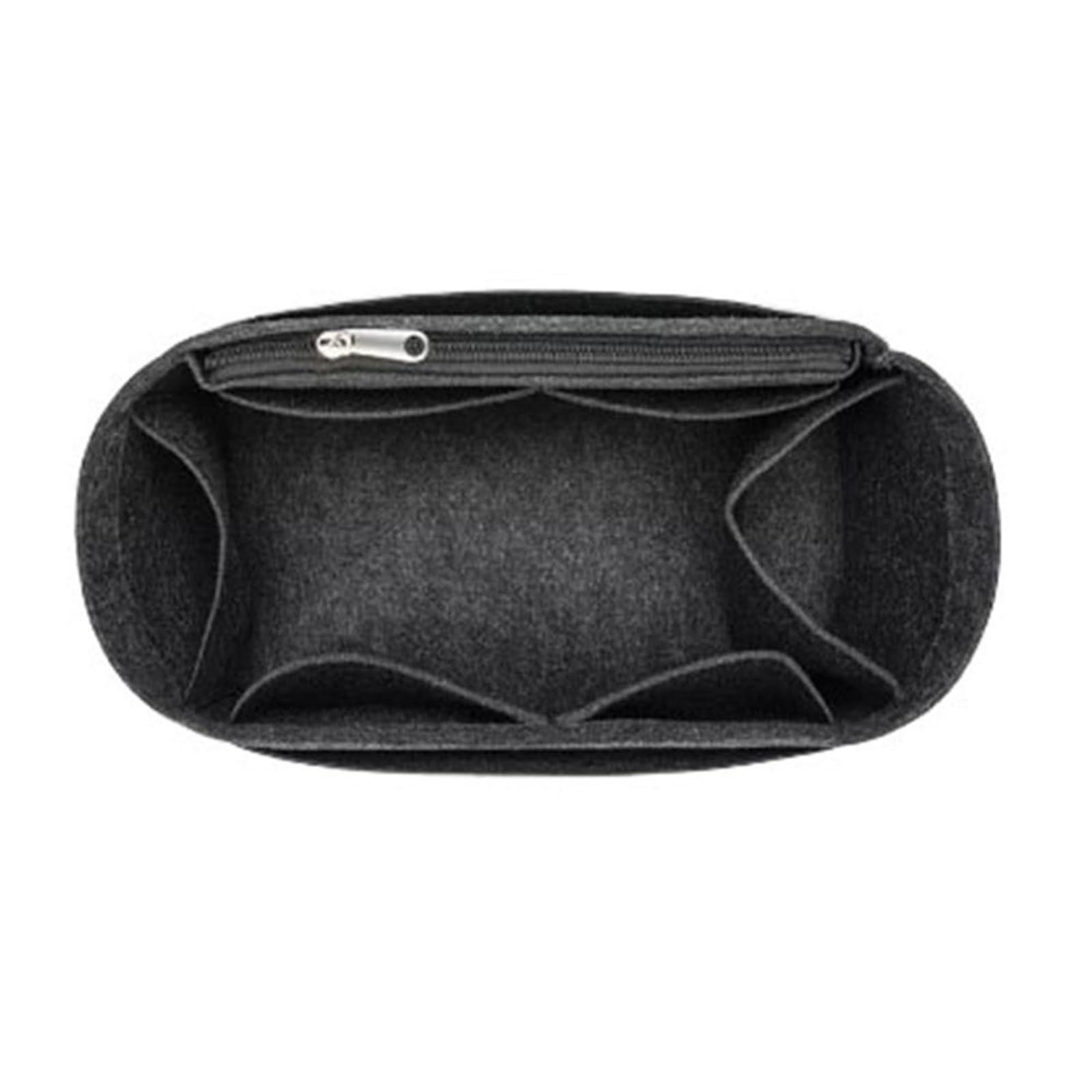 NJIEzhao Felt Handbag Insert Dustproof Felt Liner for Bag Insert Purse Organiser Pouch Handbag Tote Internal Organizer(Grey,M)