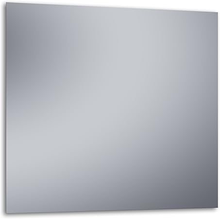 Kristaled Basic “L” 90x80 cm (Colgador Especial focos Pinza) Espejo, Cristal, Plateado, 90x80x3 cm