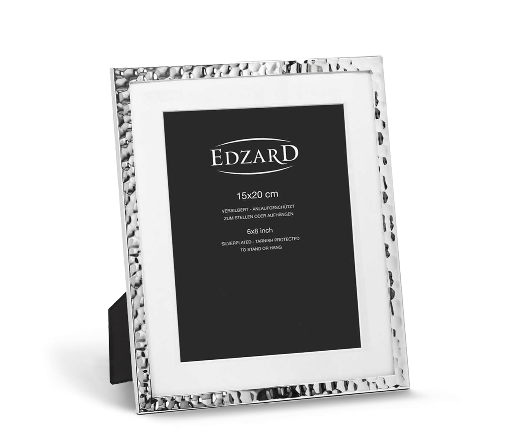 EDZARD Bilderrahmen Fano (Foto 15x20 cm) mit Passepartout, versilbert anlaufgeschützt