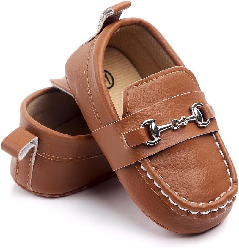 KittyBaby Boy Brown Leather Loafer Kids Casual Shoes 9-12 Months