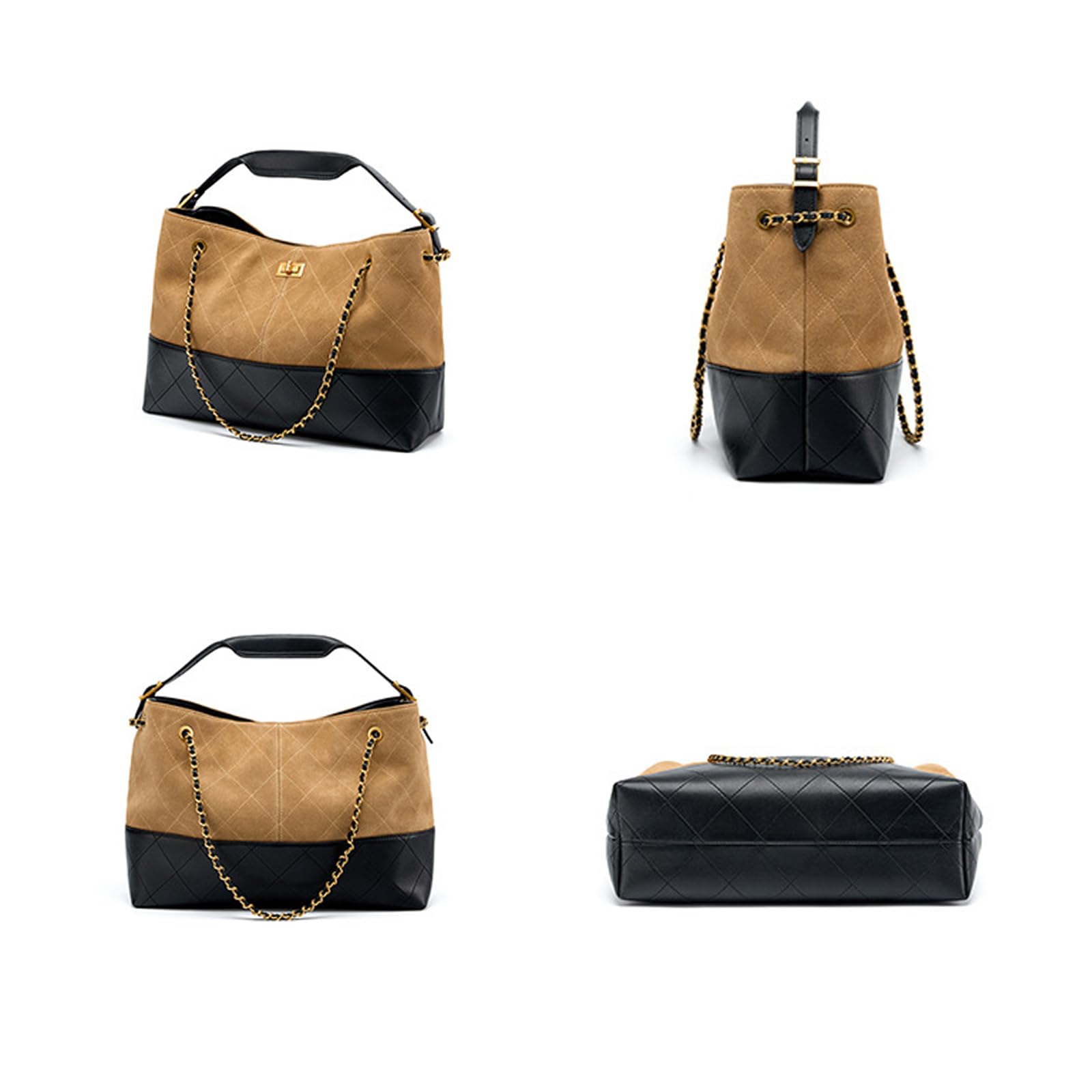 Bolsa de piel auténtica de gran capacidad, bolsa cruzada de hombro individual de alta gama