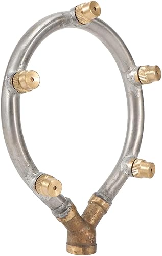 Miniatura 8 de Boquilla atomizadora, rosca hembra G14 pulgadas, 5 cabezales, riego circular ajustable, nebulización, para riego de jardín