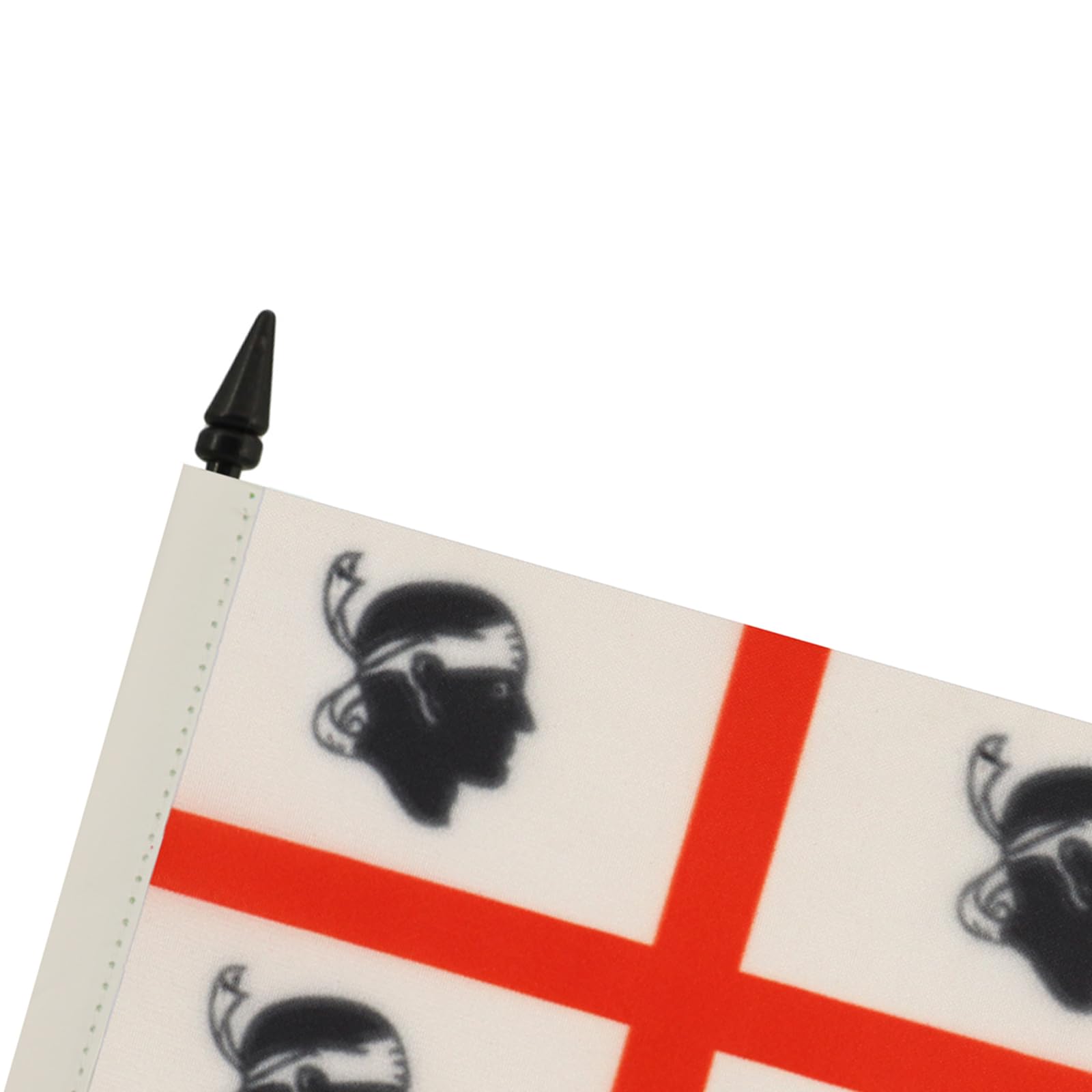 Bandierina Da Tavolo Sardegna 15x10cm - AZ Flag, In Poliestere Con Asta E Base Nera