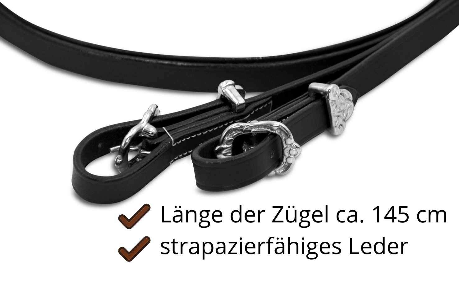 AMKA Prunkzaum Portugiesische Trense Barockzaum Barocktrense schwarz Silber Ornamente