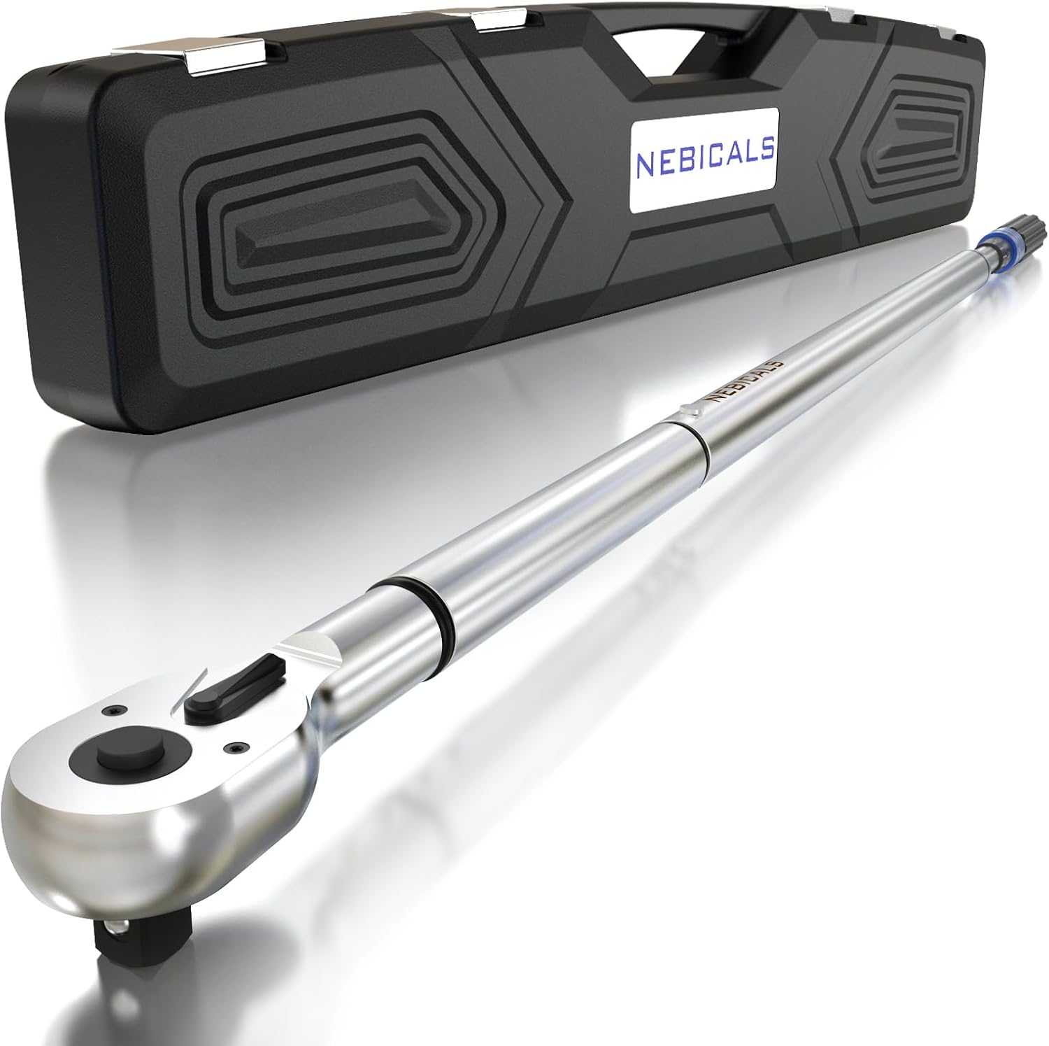 NEBICALS 3/4 In. Drive Torque Wrench 100-600 ft. lb/135-815NM Torque ...