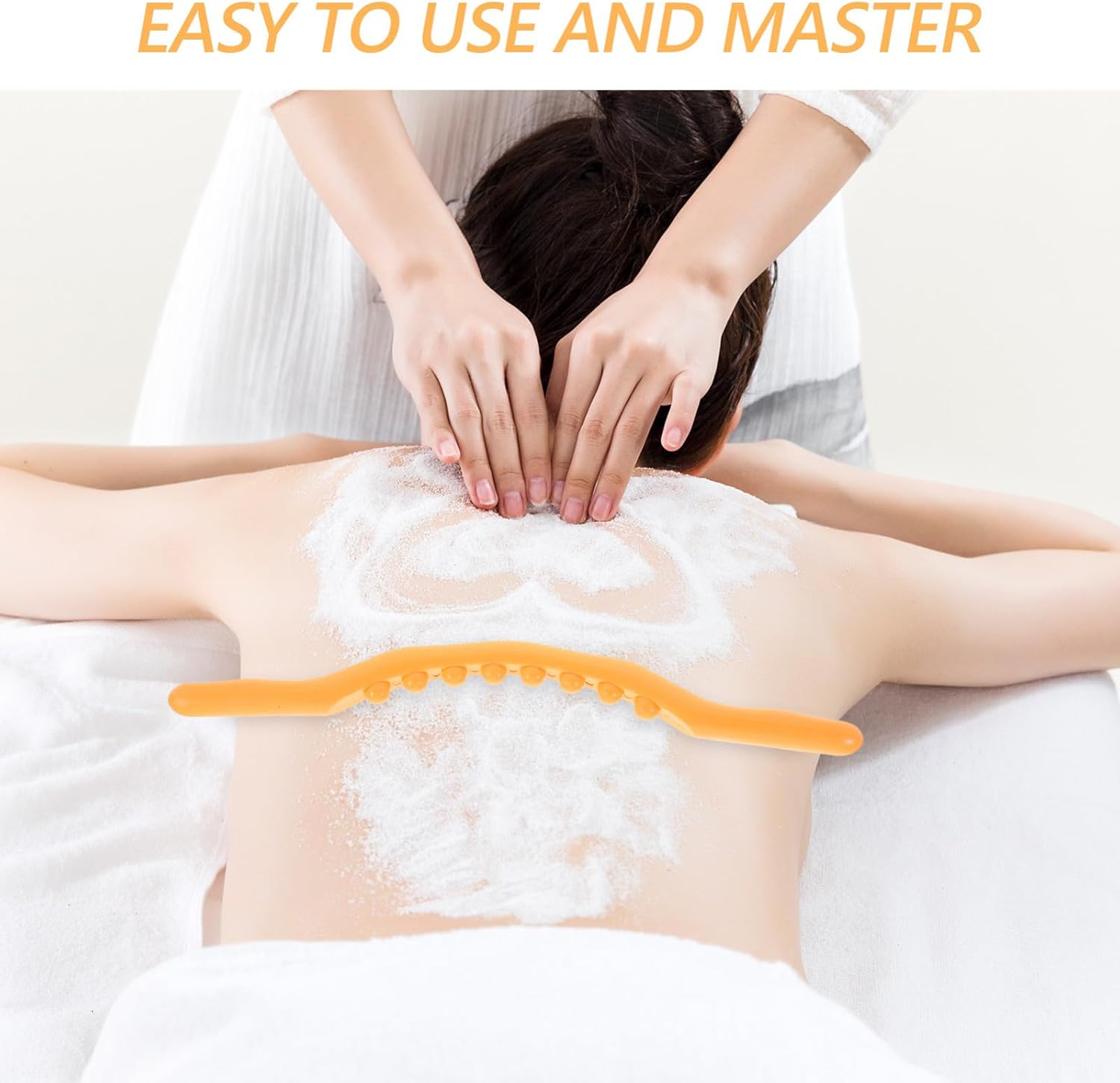 Handheld Muscle Roller Stick for Deep Tissue Massage, Manual Leg Massager Roller, Portable Body Massage Hammer for Back and Fitness