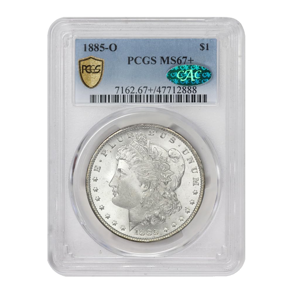 1885 O American Silver Morgan Dollar MS-67+ CAC $1 PCGS MS67+ by MINT STATE GOLD – Silver