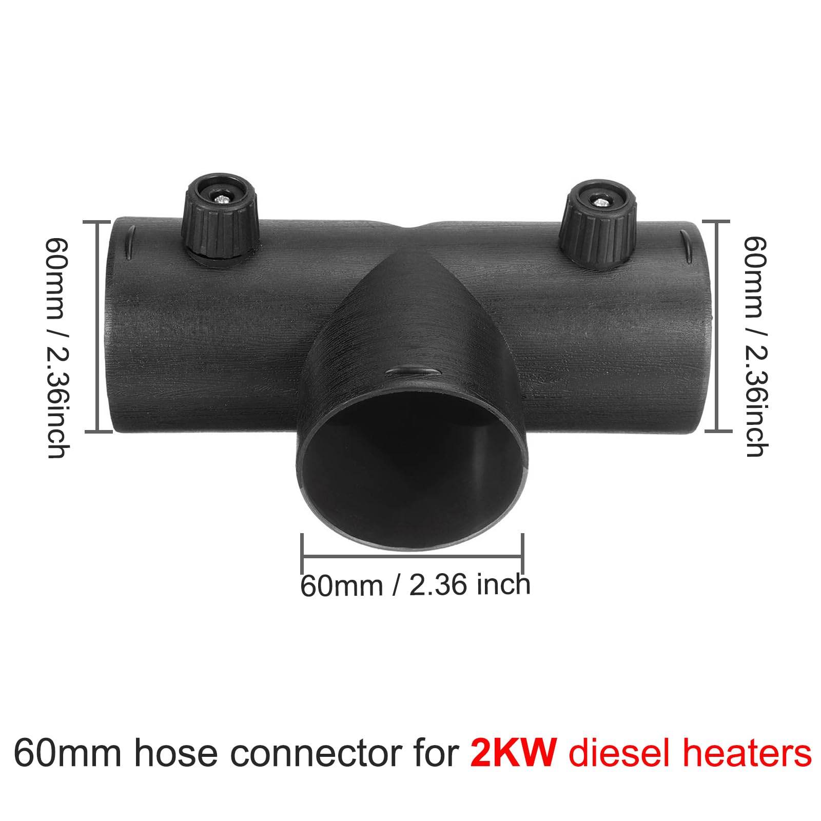 Aazon.co: Heater Pipe Ducting Connector Y Branch T-Piece Diesel Heater Air Vent Duct Connector - View #8