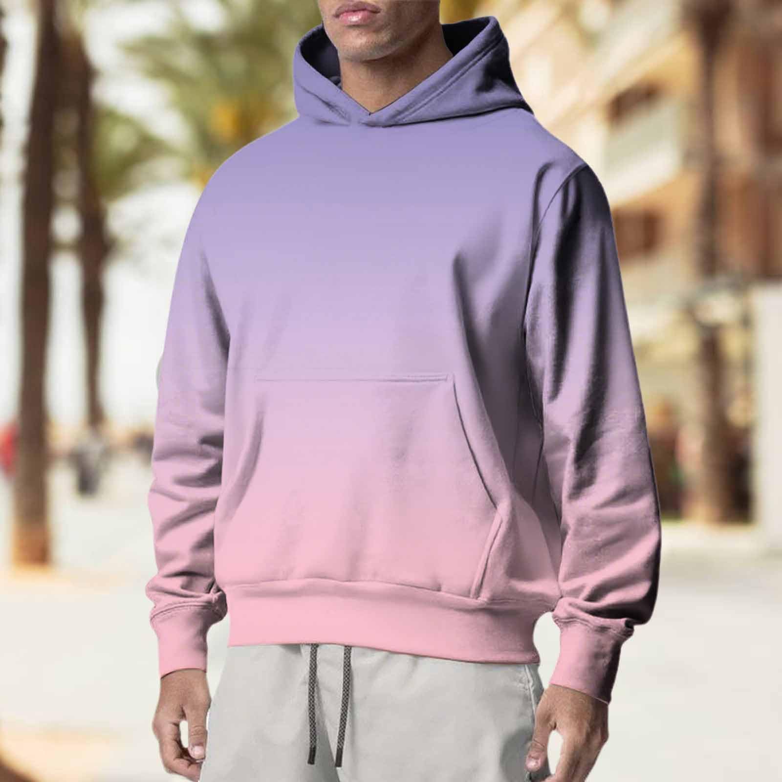 Ropa Protección Solar Sudadera De Manga Larga Otoño para Hombre, Exteriores, Camisa Lana Hombre (Pink, L) Gym Impermeable Chaqueta Gimnasio Ciclismo Camiseta Jersey Corta Oversized