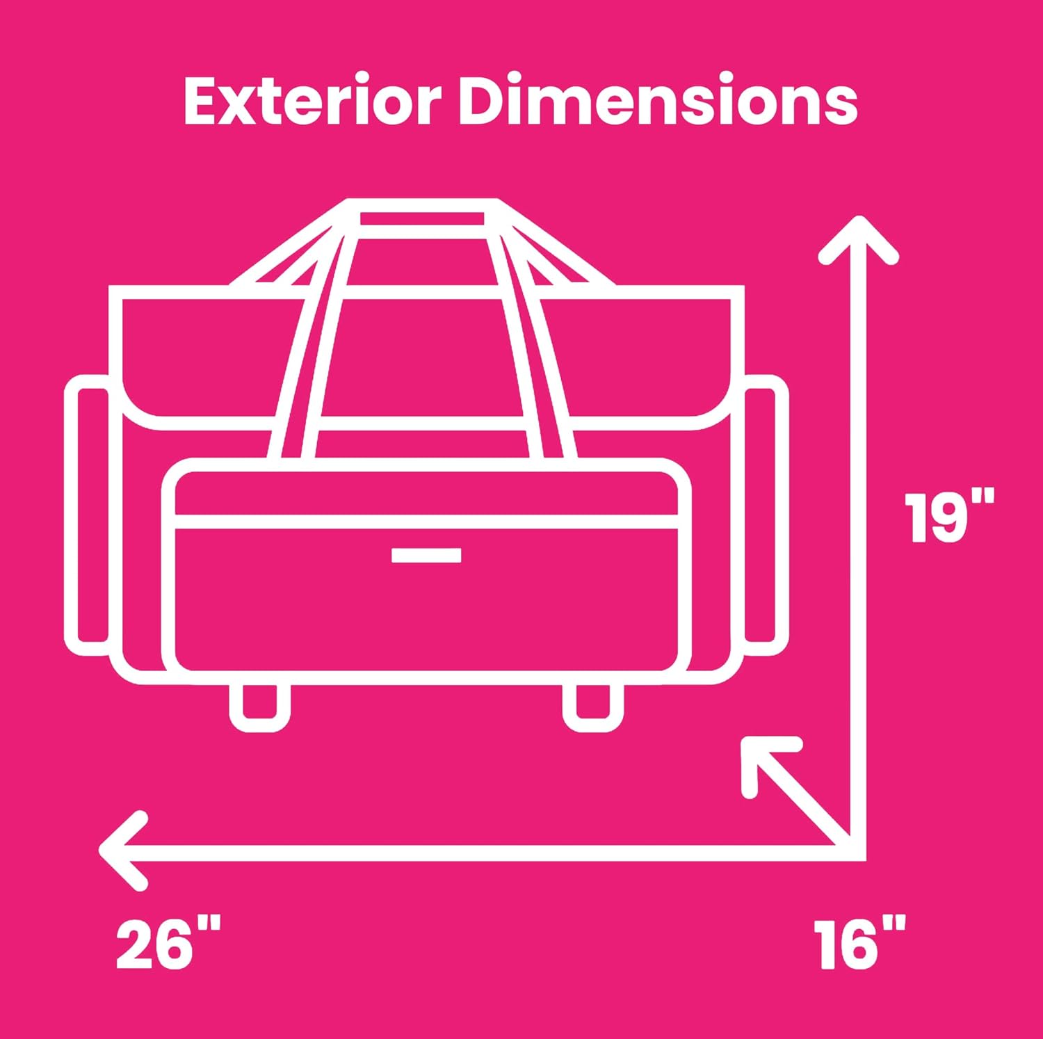 Everything Mary XXL Rolling Sewing Machine Case – Purple Quilted Craft Bag with 4 Wheels – Spacious Storage Organizer with Pockets for Sewing & Craft Supplies - Image 5