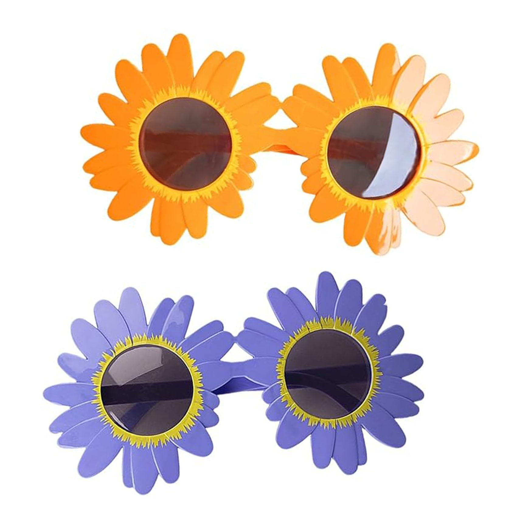 Art the Clown Sunflower Glasses, Sunflower Daisy Glasses, Adult Halloween Role Play, Multicolor (2pcs-Y) — image 1