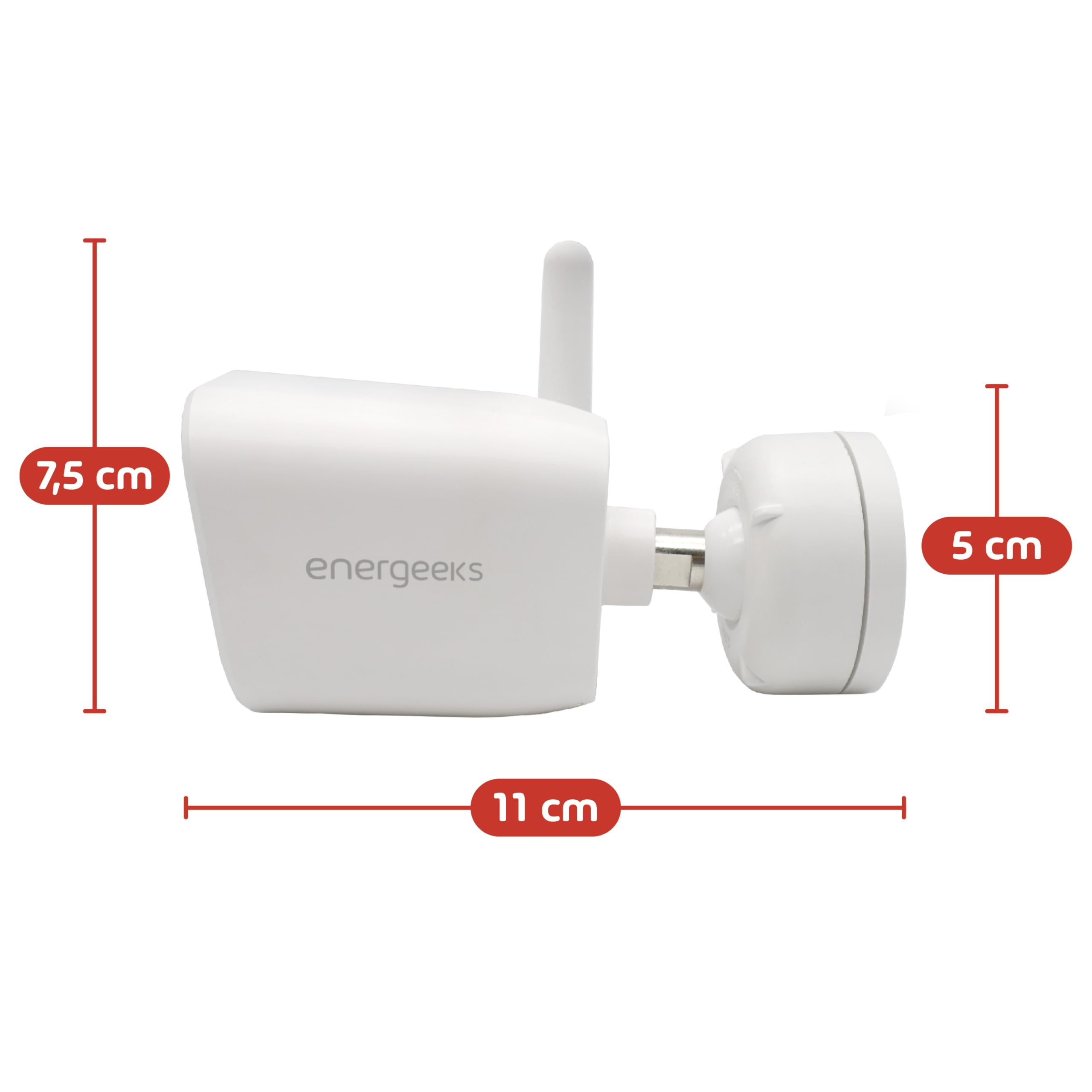 energeeks Guardian III kamera zewnętrzna WiFi - Dual 2,4/5 GHz - 4 MP Ultra HD - Instalacja Bluetooth - IP65 - Wykrywanie dźwięku i człowieka - Syrena odstraszająca - Zgodność z ONVIF