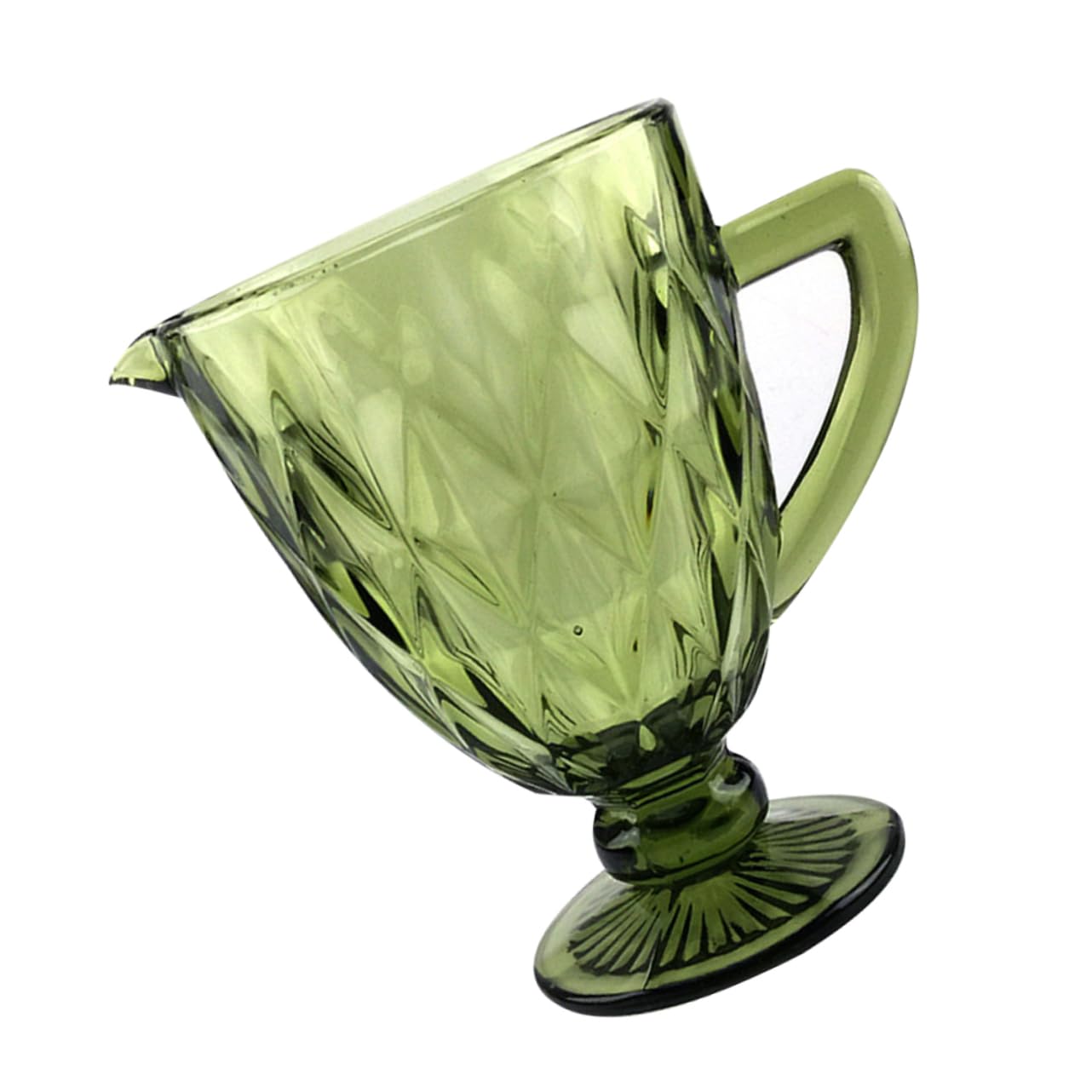 PRETYZOOM Cubo de Hielo de Vidrio Verde 1500ml Estilo Europeo Asas | Botellas de Vino y Cerveza, Uso en Bar y Buffet, Diseño Estable, Acabado Decorativo