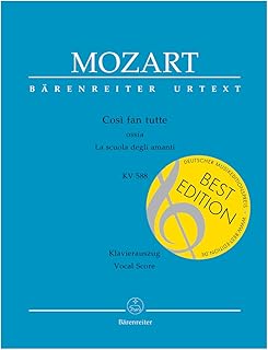 BARENREITER MOZART W.A. - COSI FAN TUTTE KV 588 - VOCAL SCORE Classical sheets Choral and vocal ensembles