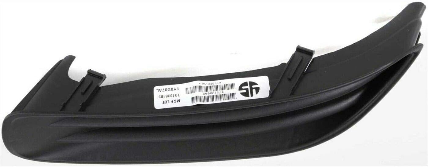 DAT AUTO PARTS Front Left Driver Side Fog Light Bumper Cover Insert Trim Replacement for 2003-2004 Toyota Corolla Except S Model Black Textured Made of Plastic TO1038103 5212802060